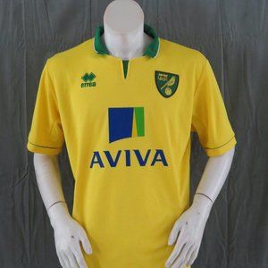 Norwich City Jersey - 2012 Home Jersey by Errea - Men's Extra-Large